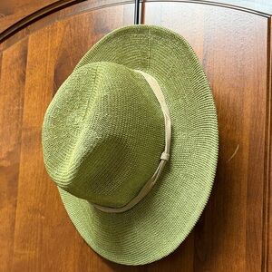 Anthropologie Green Straw Hat